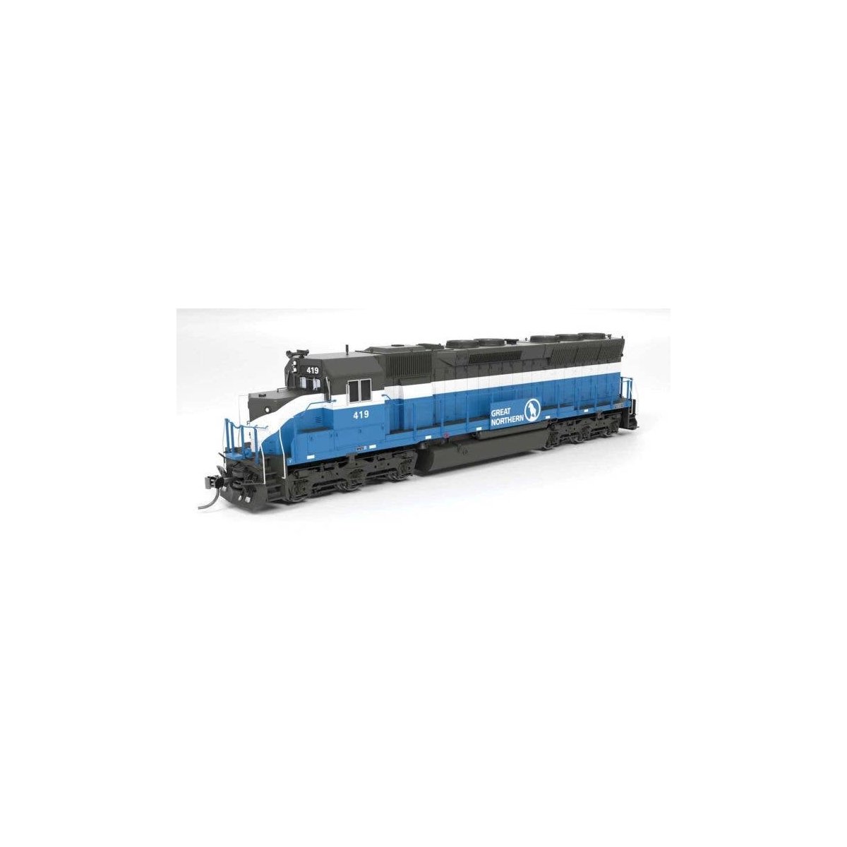 EMD SD45 - Standard DC - Paragon4(TM) -- Great Northern 424 (Big Sky Blue, gray, white), HO, Broadway Limited Imports 9805