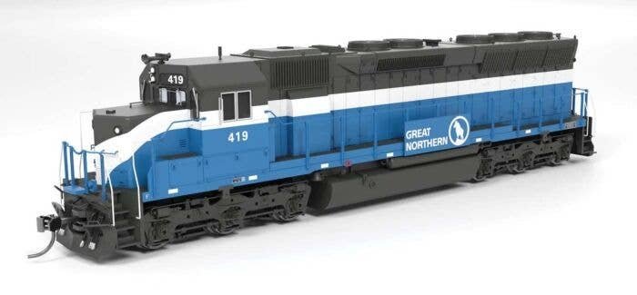 EMD SD45 - Standard DC - Paragon4(TM) -- Great Northern 424 (Big Sky Blue, gray, white), HO, Broadway Limited Imports 9805