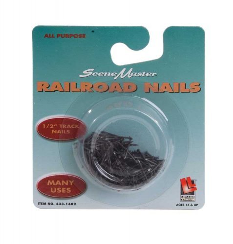 Track Nails - 1/2′ 1.3cm Length -- Package of 0.7oz 20g, All Scales, Life-Like Products 1402