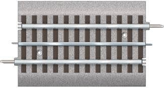 FasTrack(TM) Track w/Roadbed - 3-Rail -- 1/2 Straight Track - 5′ 12.7cm, O, Lionel 612024