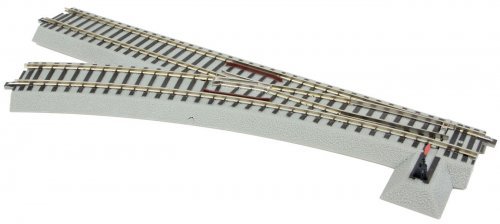 R27 Manual Turnout - American Flyer(R) FasTrack -- Left Hand, S, Lionel 649883