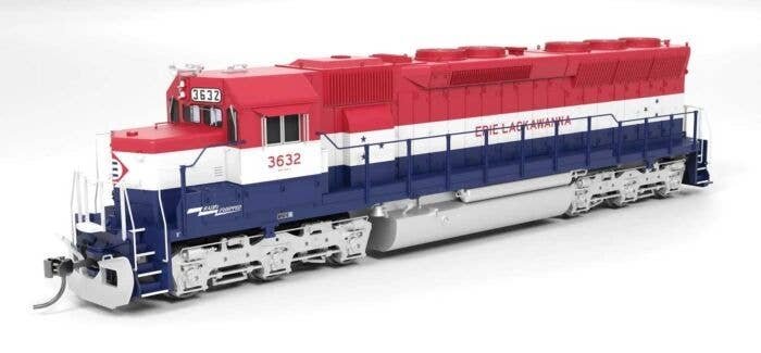 EMD SD45 - Standard DC - Paragon4(TM) -- Erie Lackawanna 3632 (Bicentennial, red, white, blue), HO, Broadway Limited Imports 980