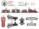 North Pole Express Battery-Operated Train Set -- Steam Locomotive, 2 Cars Plastic Track (Double Oval), Re, O, Lionel 712127