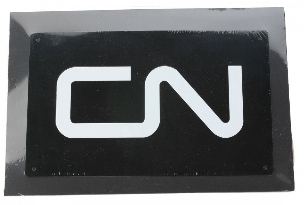 Embossed Die-Cut Metal Sign -- Canadian National, All Scales, Microscale Industries Inc 10041