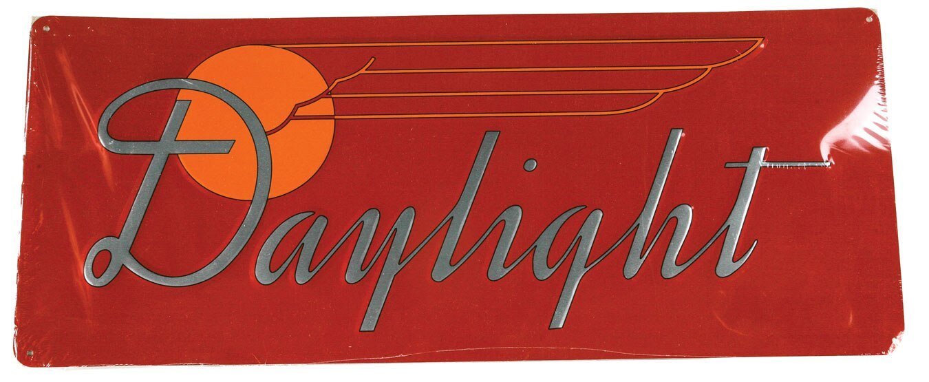 Embossed Die-Cut Metal Sign -- Southern Pacific Daylight, All Scales, Microscale Industries Inc 10501
