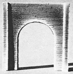 Tunnel Portal - Single Track -- Concrete 4-3/4 x 4-3/4′ 11.5 x 11.5cm, HO, Pre-Size Model Specialities 113