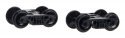 Barber Roller Bearing Trucks w/36′ Wheels -- 1 Pair, N, Micro Trains Line 302080