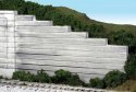 Bridge Abutment Wing Walls -- Poured Concrete pkg(2), HO, Monroe Models 115