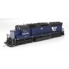 EMD SD45 - Standard DC - Paragon4(TM) -- Montana Rail Link 368 (blue, black, white, red, W Logo), HO, Broadway Limited Imports 9