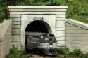 Single-Track Tunnel Portal -- Grooved Concrete Face, N, Monroe Models 214