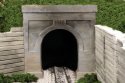 Single-Track Tunnel Portal -- Granite Faced, N, Monroe Models 217