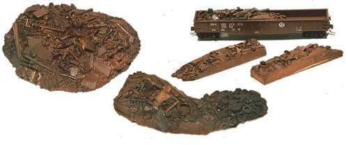 Scrap Yard Set -- 1 Large Scrap Pile, 1 Medium Scrap Pile & 1 Gondola Load of Scrap, N, Monroe Models 9104
