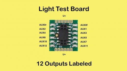 Add-On Light Test Board -- For Decoder Buddy V1 and V5 Motherboard 494-NTZ4 & NTZ5 (Sold Separ, All Scales, Nix Trains NTZ7