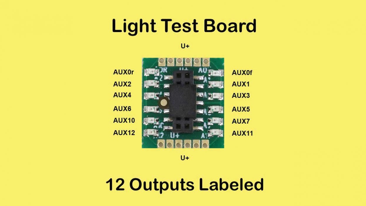 Add-On Light Test Board -- For Decoder Buddy V1 and V5 Motherboard 494-NTZ4 & NTZ5 (Sold Separ, All Scales, Nix Trains NTZ7