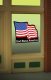 U.S. Flag Animated Neon Window Sign -- Oversized Clear Background for HO, O, Cut to as s, All Scales, Micro Structures 9095