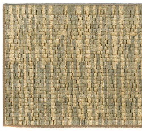 Laser-Cut Shingles - 3 x 7-3/4′ 7.6 x 19.7cm -- Sand Wood Shake, HO, Northeastern Scale Lumber HOSHG2B1
