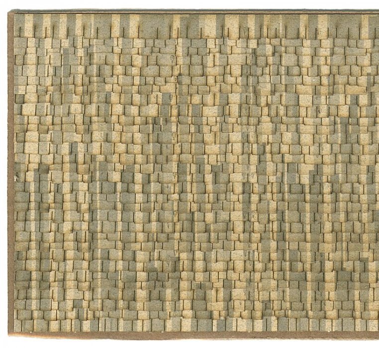Laser-Cut Shingles - 3 x 7-3/4′ 7.6 x 19.7cm -- Sand Wood Shake, HO, Northeastern Scale Lumber HOSHG2B1