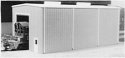 Modern Small Engine House -- Kit - 4-3/16 x 8-5/16′ 10.5 x 21cm, HO, Pikestuff 5000