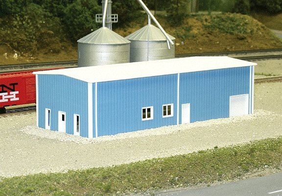 Pre-Fabricated Warehouse -- 30` x 80` (blue), N, Pikestuff 8003