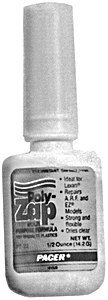 Poly-Zap Adhesive -- 1/2oz 14.8mL, All Scales, Robart Mfg Inc 422