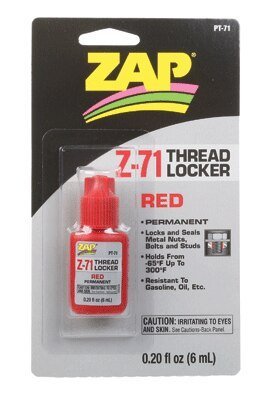 Z-71 Red Thread Locker -- .20oz 5.9ml, All Scales, Robart Mfg Inc 71