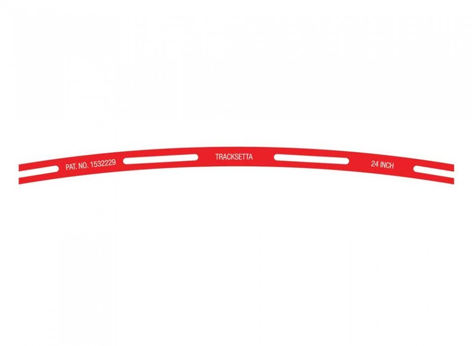 Tracksetta Track Laying Template -- 24′ 61cm Radius Curve, N, Peco NT24