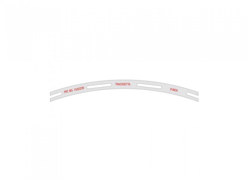 Tracksetta Track Laying Template -- 9′ 22.8cm Radius Curve, N, Peco NT9