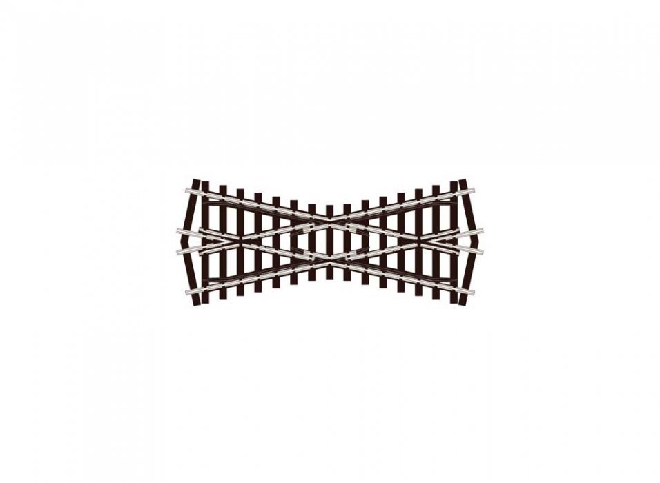 Code 75 Streamline Track Crossing -- Short, Insulfrog, Code 75, HO, Peco SL193