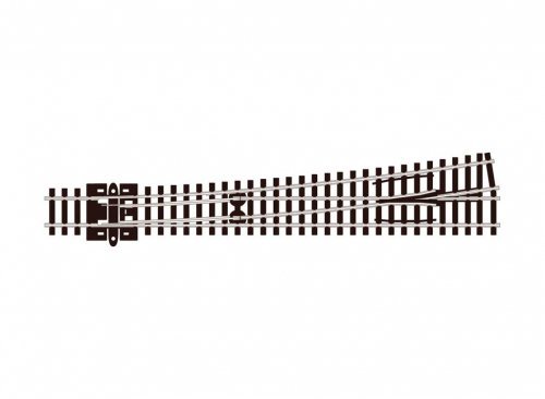 Turnout 8 Code 80, Long, 36′ Radius Diverging Route -- Left Hand, Insulfrog, N, Peco SL389