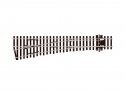Code 75 Streamline Medium Radius Turnout -- Left Hand, Electrofrog, HO, Peco SLE196