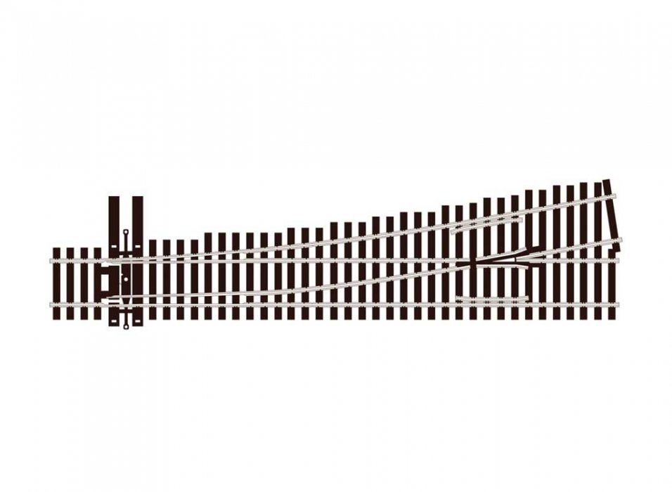 Code 70 Unifrog Medium-Radius 6 Turnout -- Left Hand, HO, Peco SLU7062