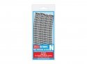Code 80 Standard Curve - Setrack -- Radius 4 - 333.4mm, 22.5 Degree pkg(8), N, Peco ST3018
