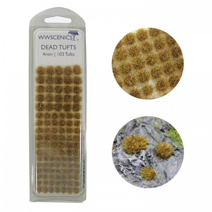 Grass Tufts 5/32′ 4mm -- Dead pkg(103), All Scales, Peco W3TDE4