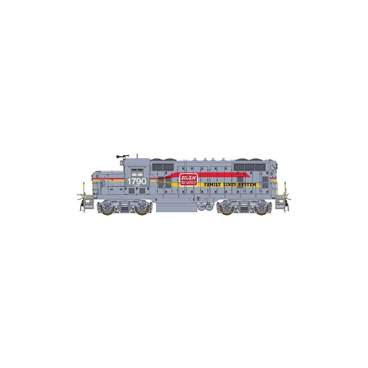 GP16 - DCC -- Ex-Family Lines (gray, red, yellow), HO, Intermountain Railway Company 49850