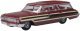 1964 Ford Country Sedan Station Wagon - Assembled -- Vintage Burgundy (Wood Panel), HO, Oxford Diecast 87FC64003