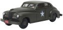 1942 Packard Clipper Custom Touring Sedan - Assembled -- United States Army (green, white), HO, Oxford Diecast 87PC42002