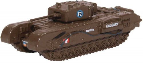 1942 Churchill Mk.III Tank - Assembled -- 1st Canadian Tank Brigade, Dieppe (green), N, Oxford Diecast NCHT002