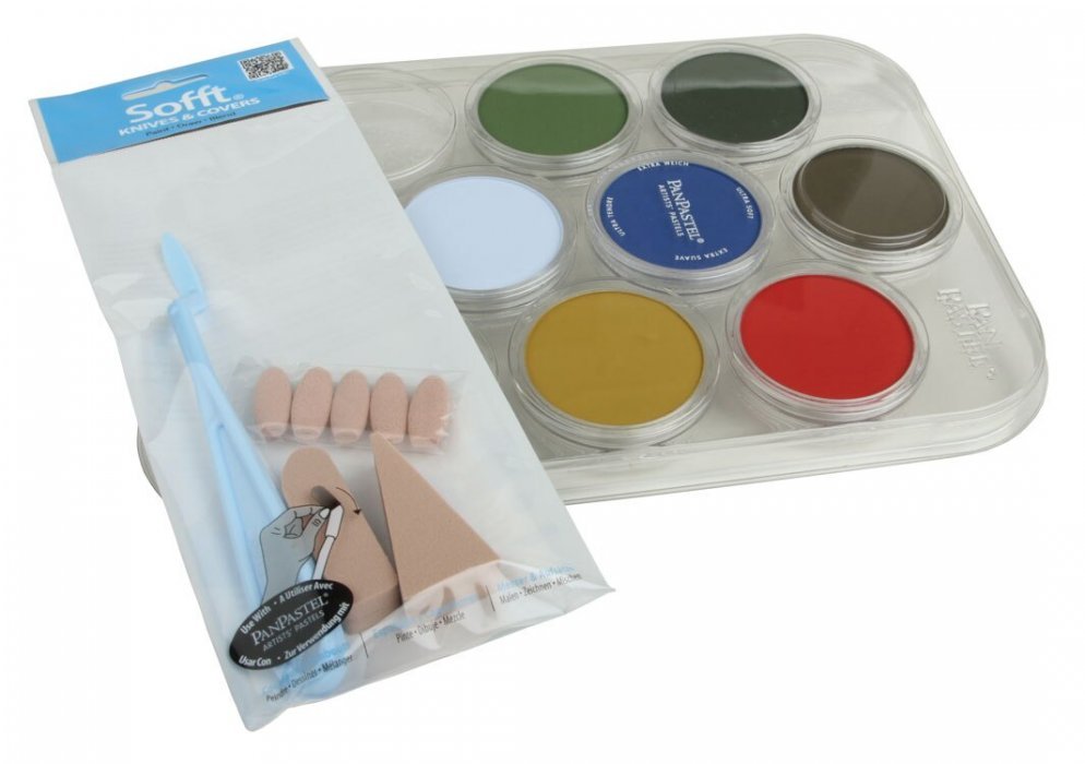 7-Color Modeler′s Weathering Kit -- Scenery, All Scales, Pan Pastel 30703