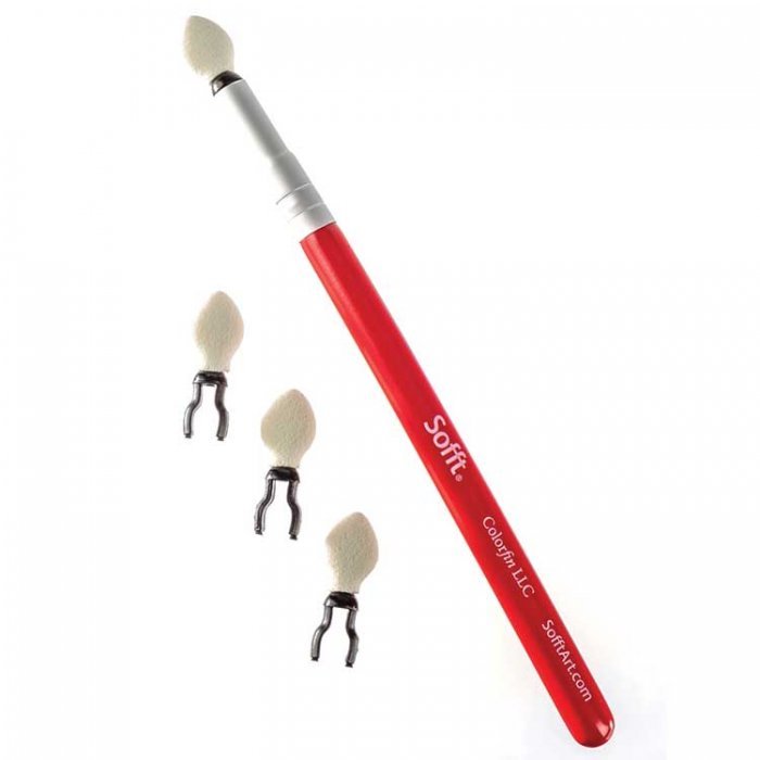 Applicator with Replacement Heads - Sofft(R) -- 4-Heads w/Applicator Handle, All Scales, Pan Pastel 63070