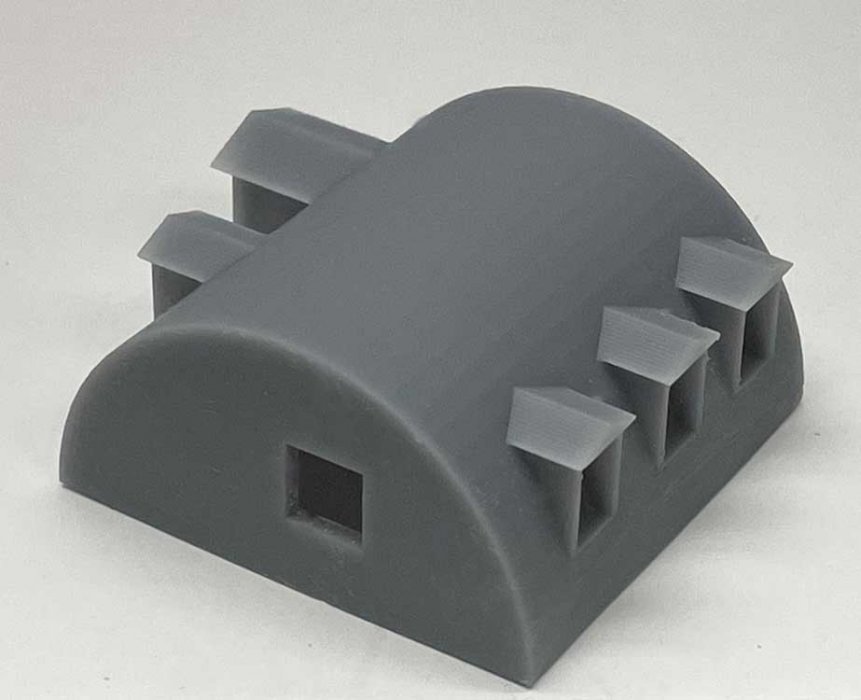 Quonset Hut Office with Glass - 3-D Printed -- Kit, N, Phoenix Precision Models 30810