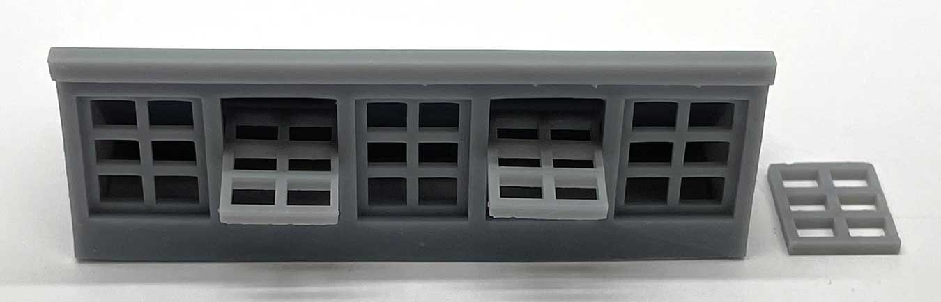 Industrial Skylight w/Open Windows - 3-D Printed Kit, HO, Phoenix Precision Models 31531