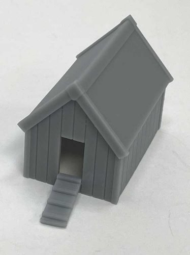 Chicken Coop with Ramp -- 3D Printed Kit - Unpainted, HO, Phoenix Precision Models 31640