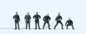 French Firemen -- pkg(6), HO, Preiser Kg 10233
