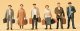 Passengers -- Standing Travelers w/Luggage Set 1 Era III, HO, Preiser Kg 10403
