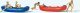 Youths w/Boats -- 4 People & 2 Boats, HO, Preiser Kg 10705