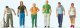 Train Travelers w/Backpacks & Bags -- pkg(6), HO, Preiser Kg 10725