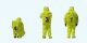 Firemen in Green Hazmat Suits -- pkg(6), HO, Preiser Kg 10731
