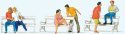 On the Park Bench -- pkg(6), HO, Preiser Kg 10739