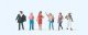 Passers By -- Set 2 pkg(6), HO, Preiser Kg 10785