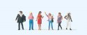 Passers By -- Set 2 pkg(6), HO, Preiser Kg 10785